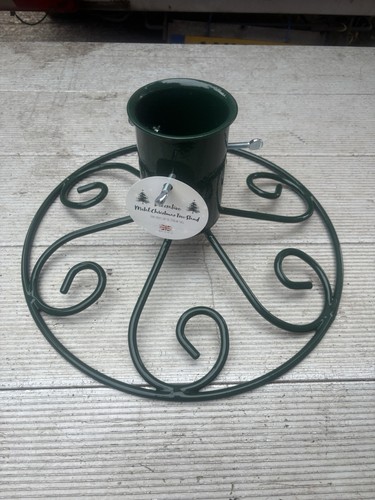 Green metal round christmas - green,