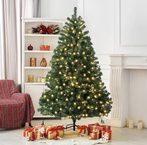 6ft pre lit artificial - pre-lit,