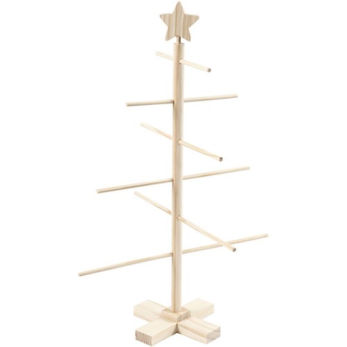 Wooden christmas tree display - wooden,