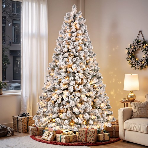 Snow flocked christmas tree - flocked,