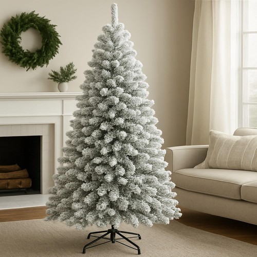 White 7ft christmas tree - white,