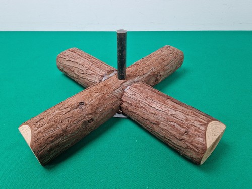 Handmade wooden log christmas - handmade,