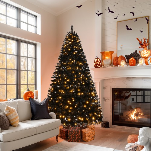 6ft led black christmas tree - black,