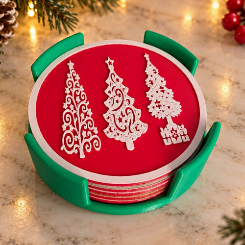 Christmas tree round cork - christmas,
