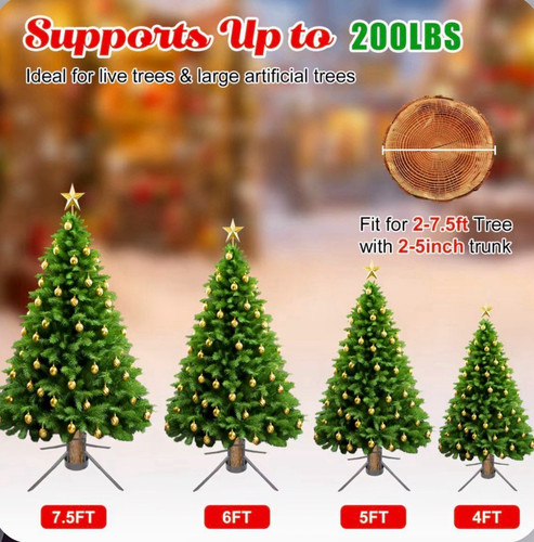 Black foldable christmas tree - black,