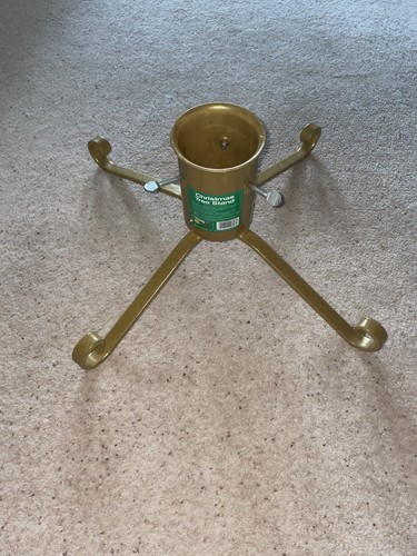 Gold christmas tree stand - tree,