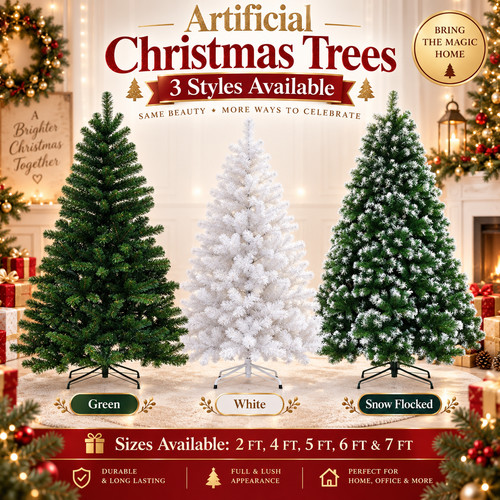 Christmas tree with stand - tree, 4ft