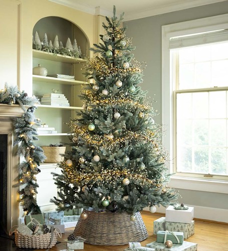 Wicker christmas tree skirt - wicker,